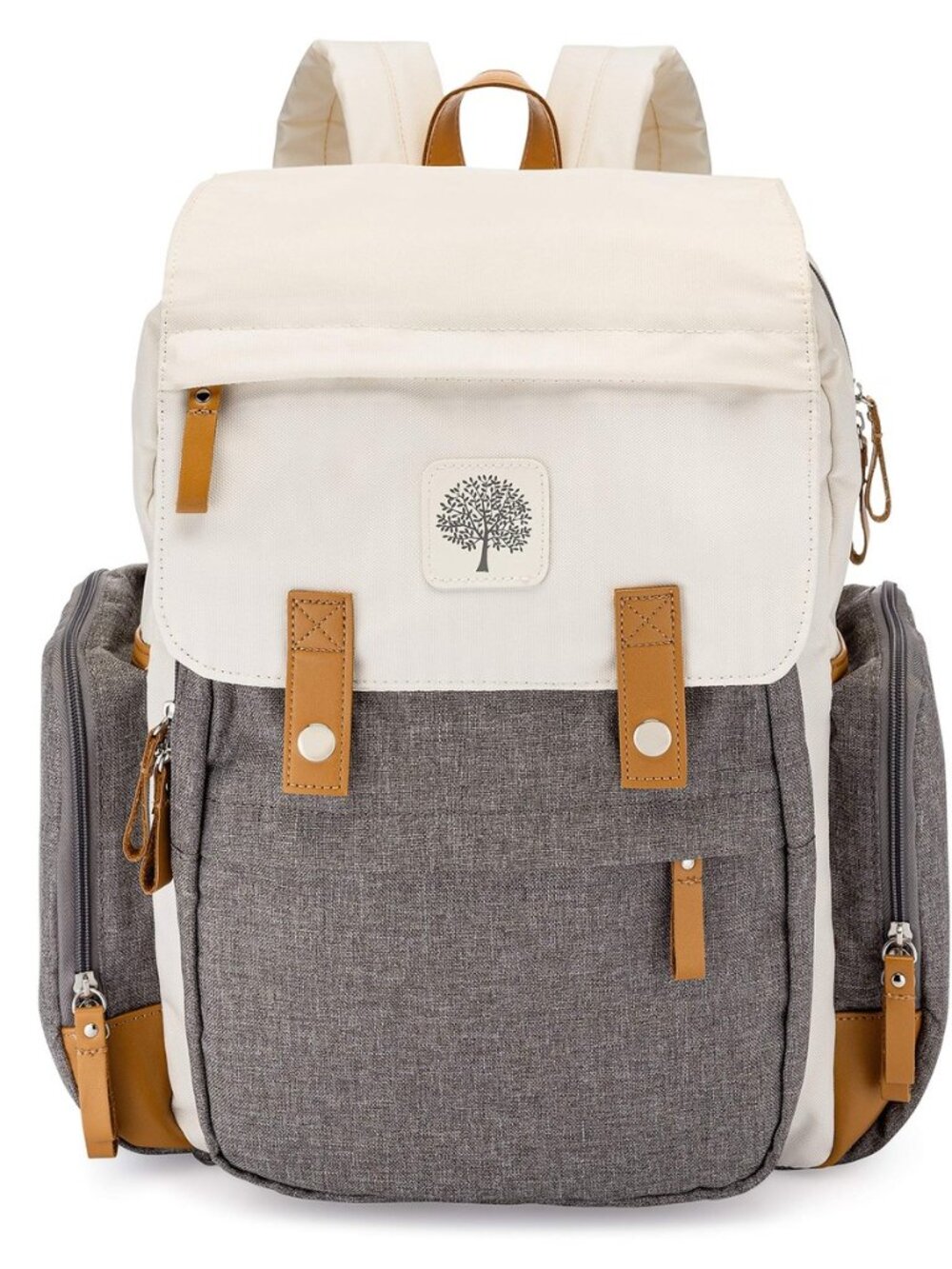 Parker Baby Co. Diaper Bag Backpack with Changing Pad - Cream